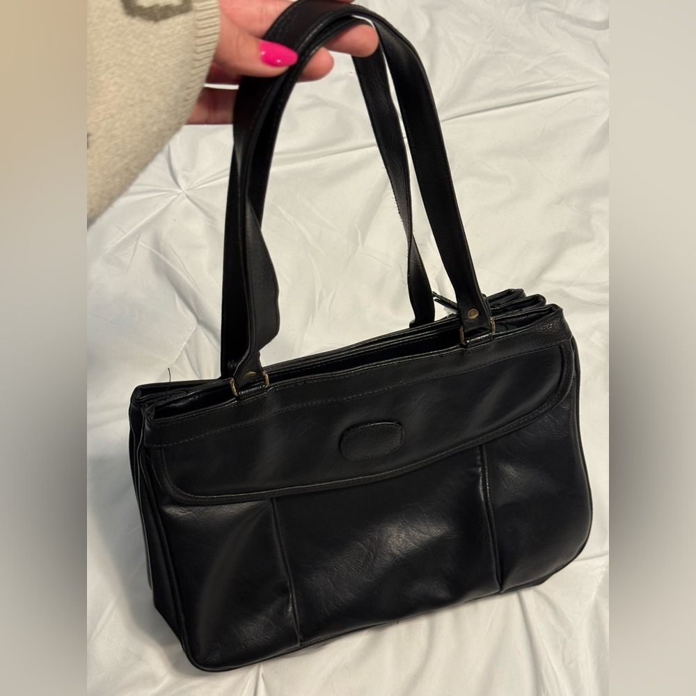 Black Leather Tote Bag- no brand
